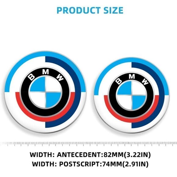 BMW 50th Anniversary Edition Emblem for Hood and Trunk set of 2 NWT - Picture 2 of 12